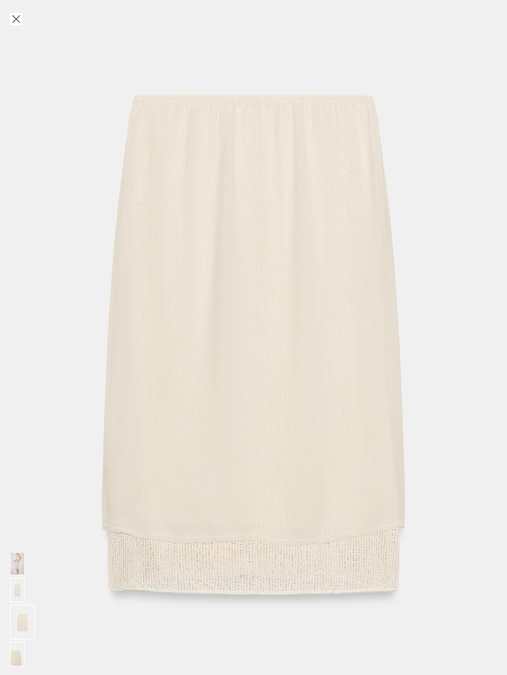 NWT Zara double effect midi skirt